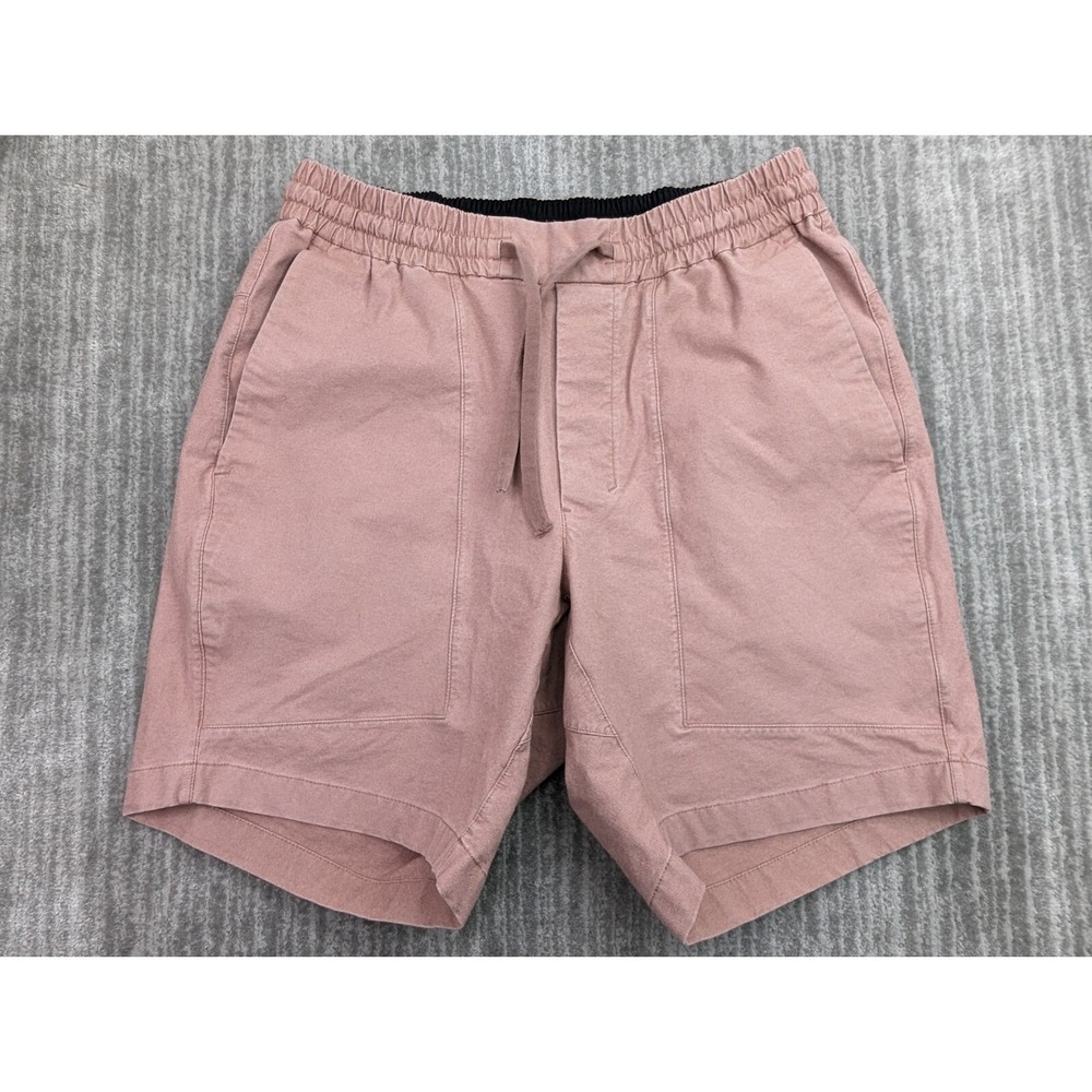 Lululemon At Ease Shorts Mens Medium Red Cotton Blend Athletic Chino Drawstring
